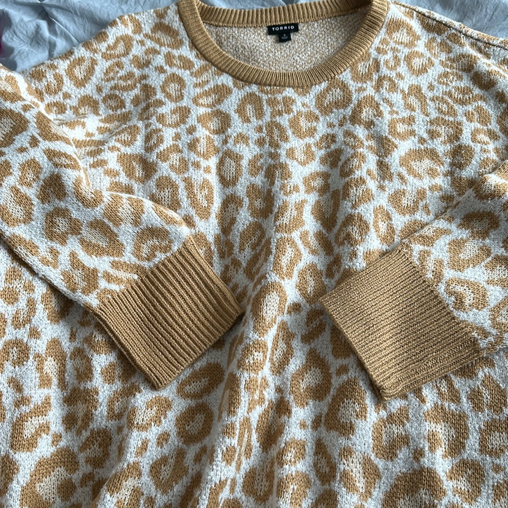 Tan leopard sweater